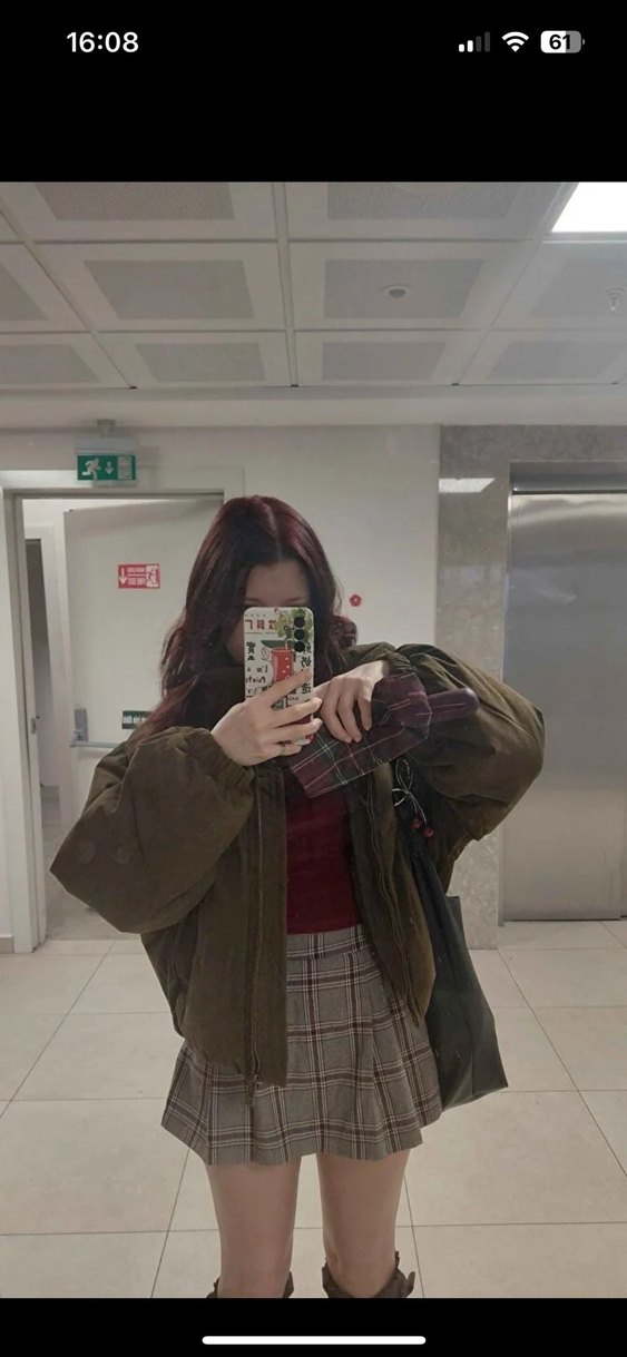 Pull bear hiç giyilmemiş kahverengi mont s beden - Görsel 5