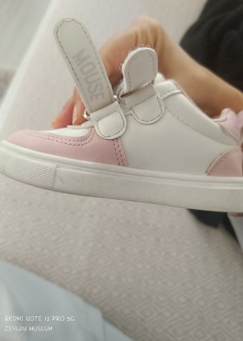 22 Beden pembe Renk Kız Çocuk Pembe Minnie Mouse Spor Ayakkabı