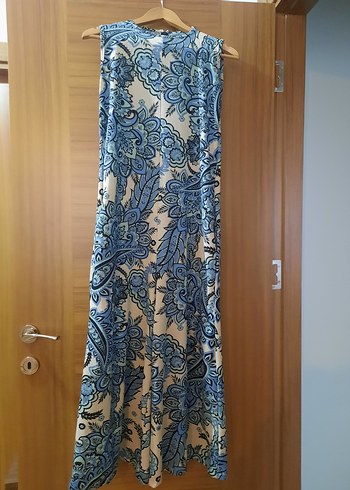 Mavi V Yaka Bohem Uzun tulum