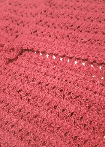 Bordo Örgü cocuk yelegi - Görsel 2