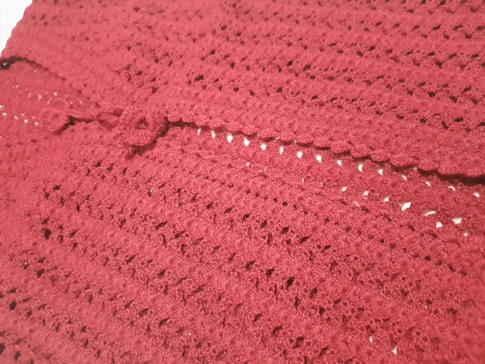 Bordo Örgü cocuk yelegi - Görsel 2