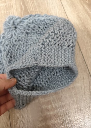 Gri Örgü Kadın Bere - Görsel 3