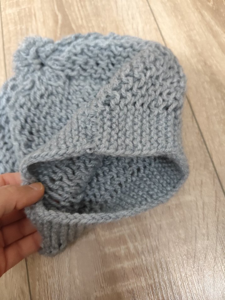 Gri Örgü Kadın Bere - Görsel 3