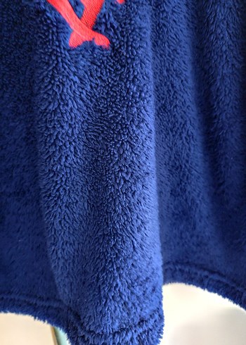 Mavi Kalp Baskılı Kadın Triko Sweatshirt - Görsel 3