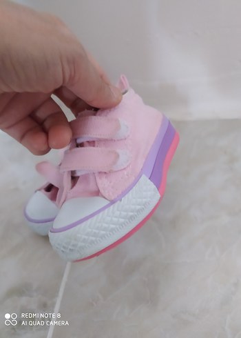 Kız Çocuk Pembe Cırt Cırtlı Spor Ayakkabı - Görsel 2