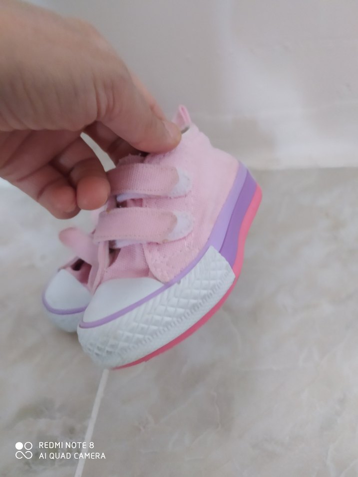 Kız Çocuk Pembe Cırt Cırtlı Spor Ayakkabı - Görsel 2