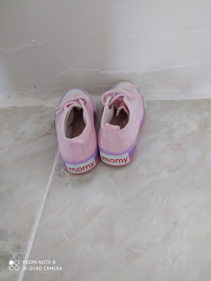 Kız Çocuk Pembe Cırt Cırtlı Spor Ayakkabı - Görsel 3