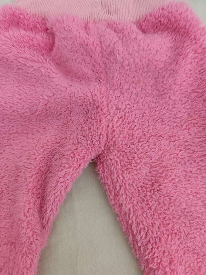 Kız Çocuk Pembe Peluş Eşofman Altı - Görsel 4