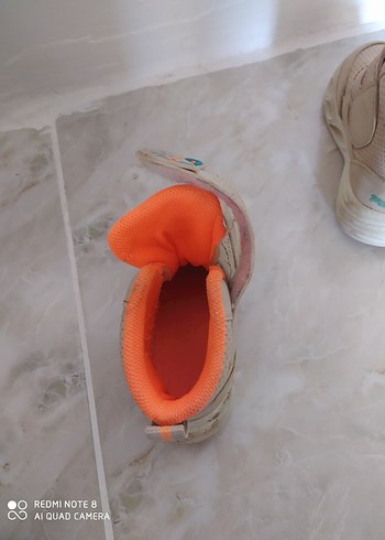 Kız Çocuk Bej Yılan Desenli Cırtlı Spor Ayakkabı - Görsel 3