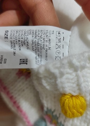 Renkli Nakışlı Örgü Çocuk Bere - Görsel 2