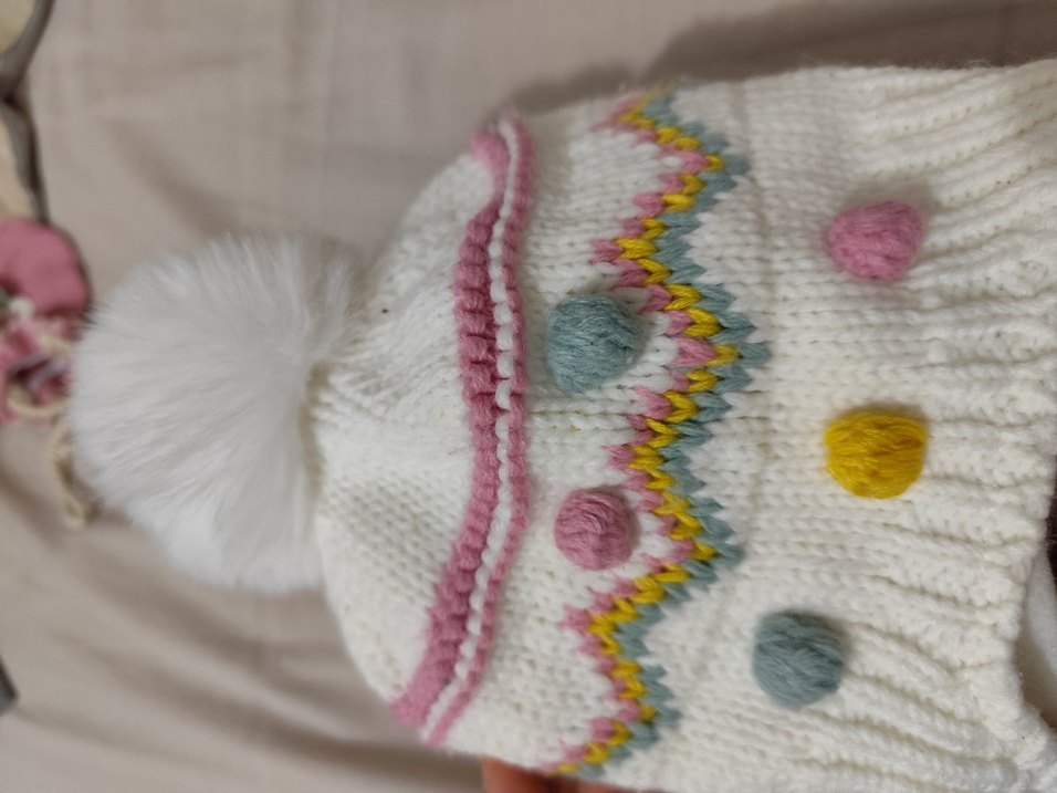 Renkli Nakışlı Örgü Çocuk Bere - Görsel 3