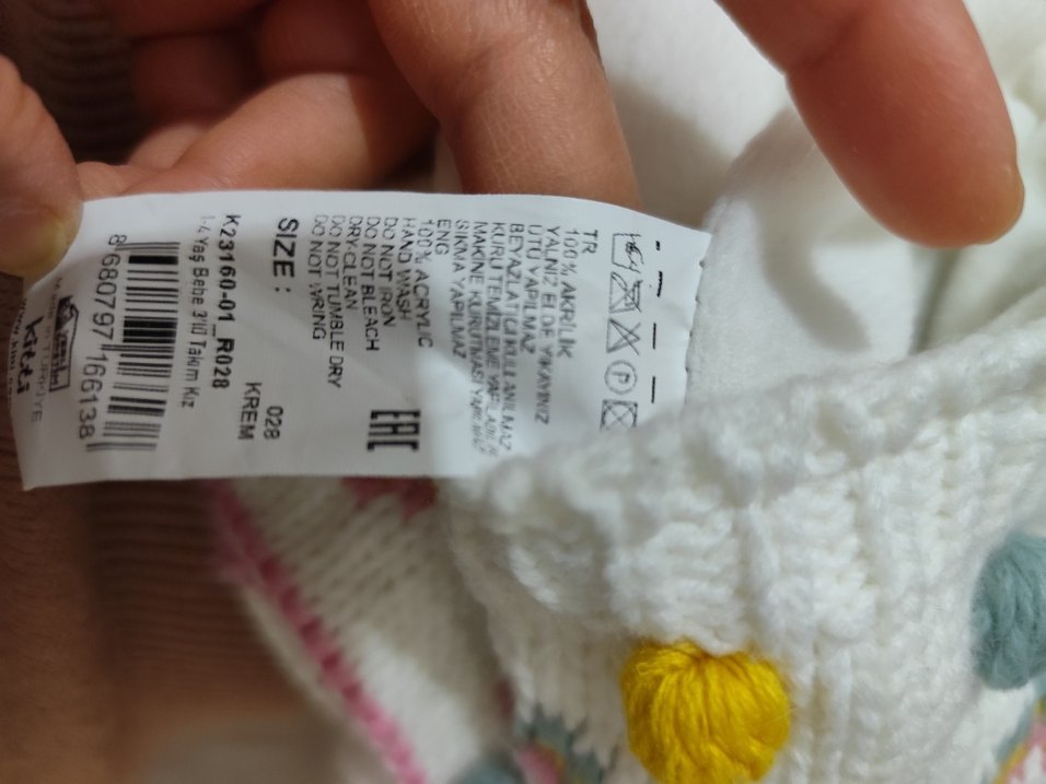 Renkli Nakışlı Örgü Çocuk Bere - Görsel 4