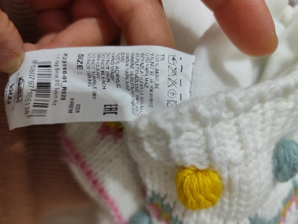 Renkli Nakışlı Örgü Çocuk Bere - Görsel 2