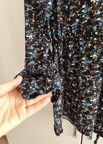 Çiçek Desenli Uzun Kollu Hamile Bluzu - Görsel 3