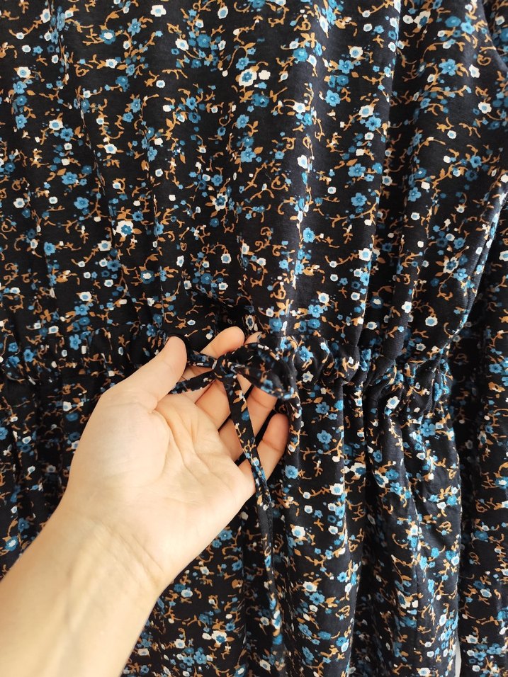 Çiçek Desenli Uzun Kollu Hamile Bluzu - Görsel 2