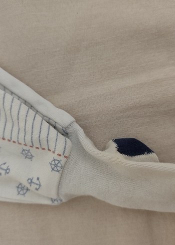 Nakışlı Gri Beyaz Bebek Body - Görsel 2