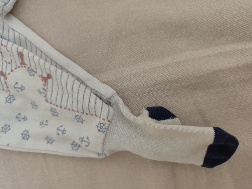 Nakışlı Gri Beyaz Bebek Body - Görsel 2