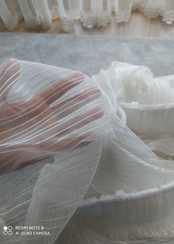 Bohem Tarzı Beyaz Şeffaf Tül Perde - Görsel 7