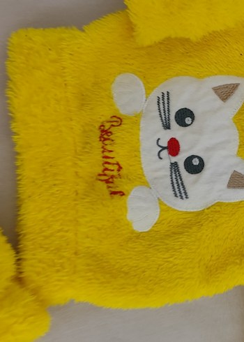 Sarı Kürklü Nakışlı Kedi Kıyafeti - Görsel 3