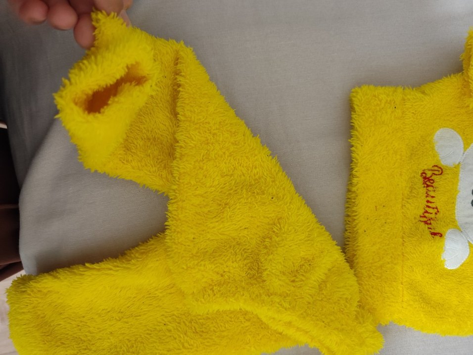 Sarı Kürklü Nakışlı Kedi Kıyafeti - Görsel 4