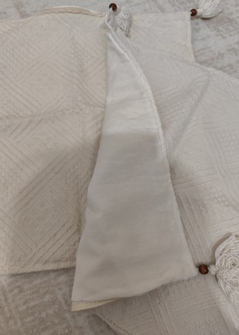 Nakışlı Bohem Beyaz Kırlent Kılıfı - Görsel 7