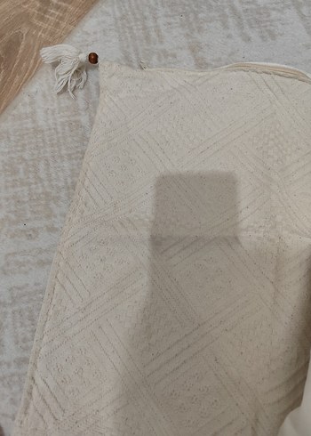 Nakışlı Bohem Beyaz Kırlent Kılıfı - Görsel 6