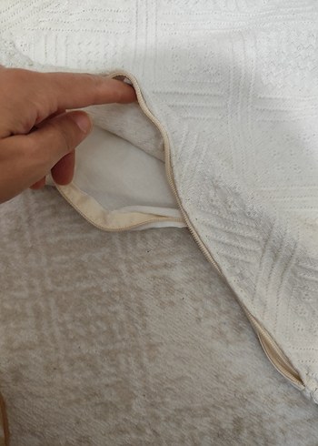 Nakışlı Bohem Beyaz Kırlent Kılıfı - Görsel 5