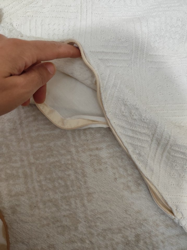 Nakışlı Bohem Beyaz Kırlent Kılıfı - Görsel 5