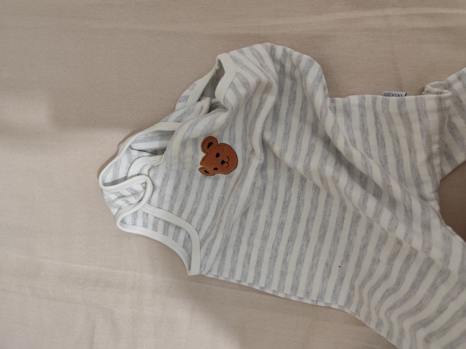 Gri Bebek Erkek Kolsuz Tulum - Görsel 2