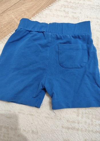 Düğmeli Mavi Erkek Şort - Görsel 3