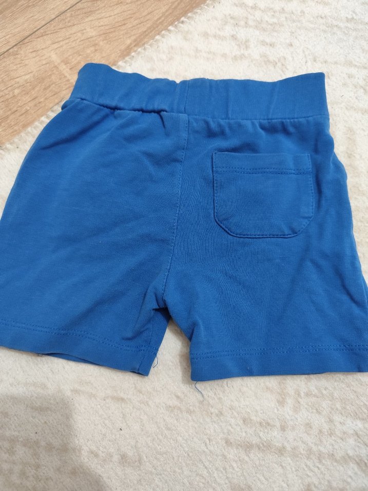 Düğmeli Mavi Erkek Şort - Görsel 3