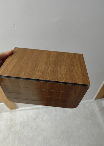 Katlanabilir Yan Sehpa - Kahverengi - Görsel 4