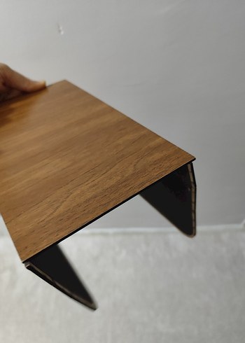 Katlanabilir Yan Sehpa - Kahverengi - Görsel 7