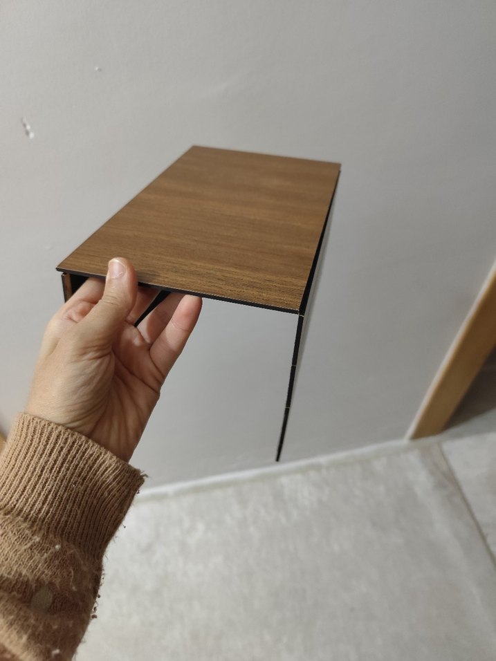 Katlanabilir Yan Sehpa - Kahverengi - Görsel 2