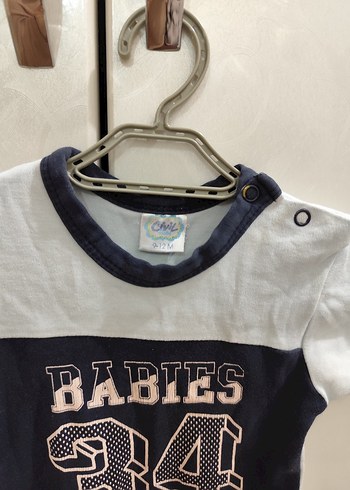 Bebek Kız Kısa Kollu Mavi Body - Görsel 2