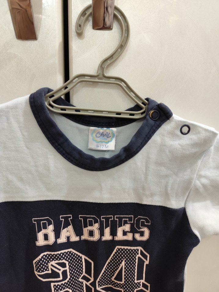 Bebek Kız Kısa Kollu Mavi Body - Görsel 2