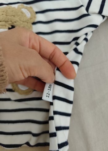 Uzun Kollu Erkek Çocuk Ayıcık Baskılı Sweatshirt - Görsel 4