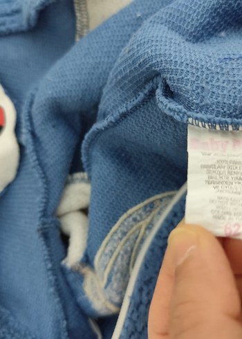 Mavi Baskılı Kürklü Bebek Tulumu - Görsel 4