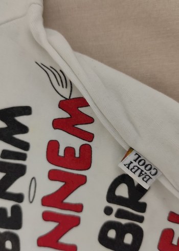 Uzun Kollu, Baskılı Beyaz Bebek Body - Görsel 4