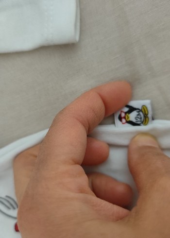 Uzun Kollu, Baskılı Beyaz Bebek Body - Görsel 6