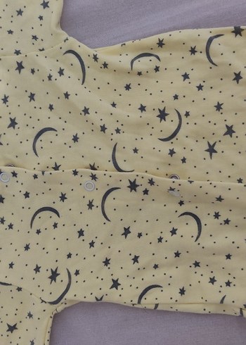 Uzun Kollu Sarı Desenli Bebek Tulum - Görsel 3