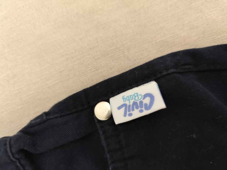 Erkek Çocuk Koyu Mavi Düğmeli Denim Şort - Görsel 2