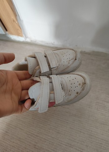 Kız Çocuk Beyaz Cırt Cırtlı Spor Ayakkabı - Görsel 2