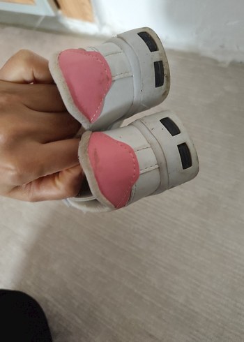 Kız Çocuk Beyaz Cırt Cırtlı Spor Ayakkabı - Görsel 5