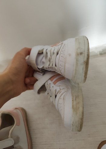 Beyaz Bağcıklı Kız Çocuk Spor Ayakkabı - Görsel 5