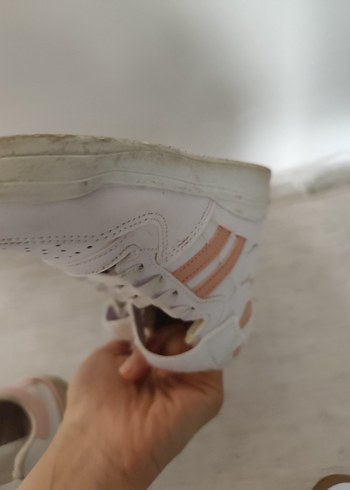 Beyaz Bağcıklı Kız Çocuk Spor Ayakkabı - Görsel 2