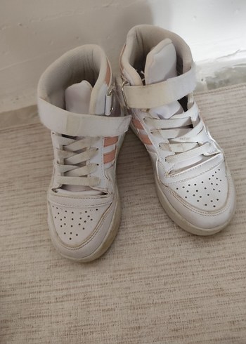 Beyaz Bağcıklı Kız Çocuk Spor Ayakkabı - Görsel 3