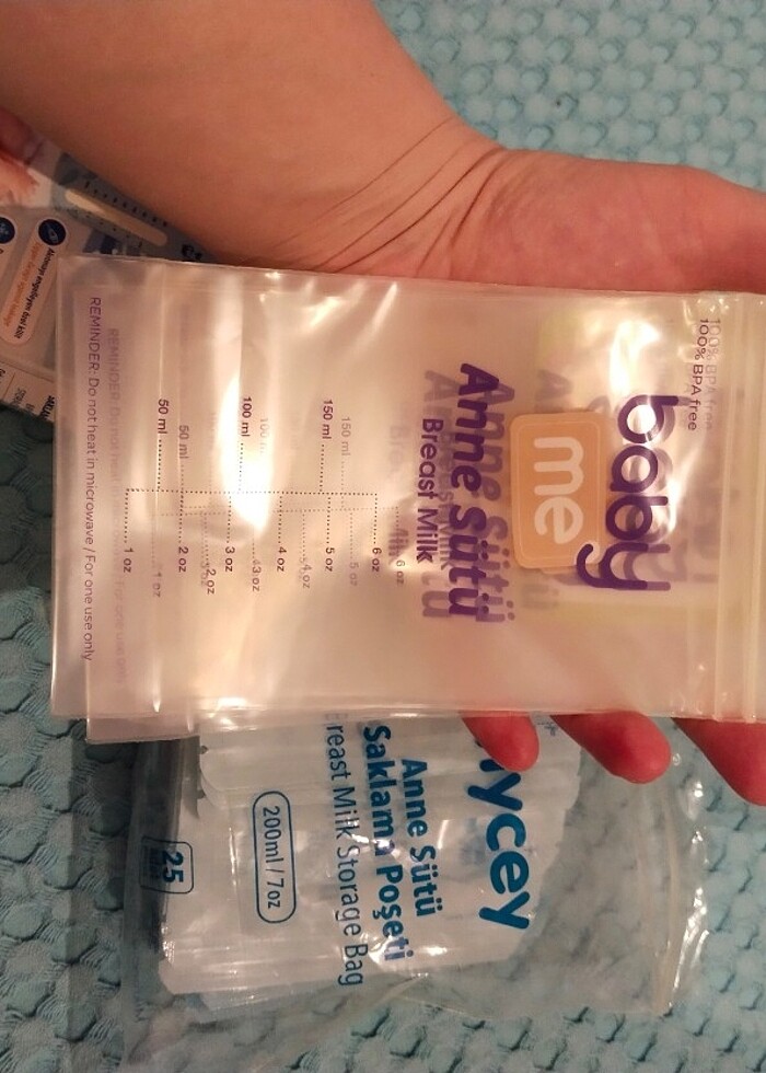 Anne sütü saklama poşeti  - Görsel 3