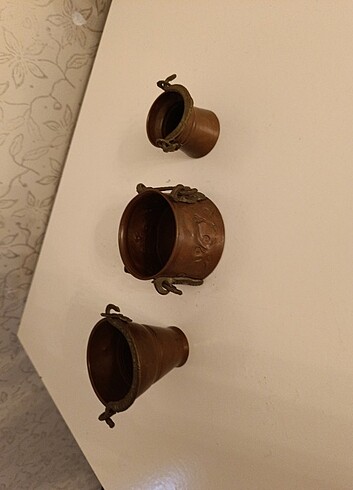 Bakır vintage minyatür objeler 