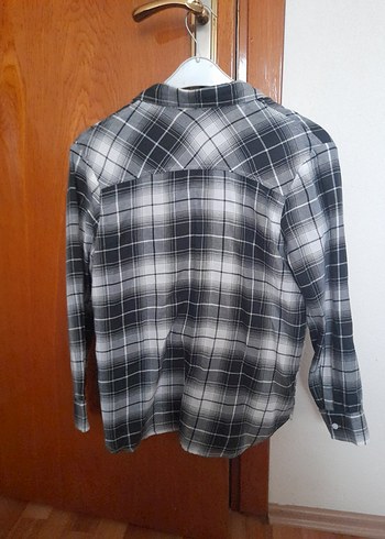 H&M kız çocuk Pamuklu Gömlek - Görsel 4